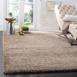 Fluffy Soft Handmade Shaggy Carpet for Living Room, Bedroom, Guest Room, Sofa Area, Hallway, Decorative Floor Mat Rug (4x6 Feet, Beige)-picture-26