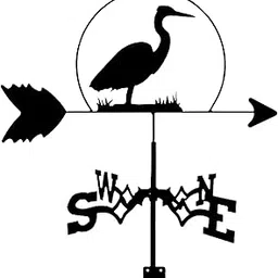 HEAVENGLOW Classic Metal Weathervane Art Stake Farm Scene for Garden Cottage Ornament Crane-image-12