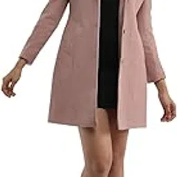 pro-tex Women Solid Winter Wear Single Breasted Woolen Overcoat Pink Size 4XL-picture-18