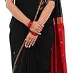 orbexa Women’s Pure Linen Silk Jacquard Saree with Unstitched Blouse Piece | Traditional Saree for Wedding-picture-14