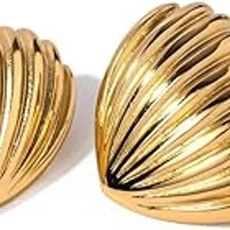 amaal earrings for women fashion studs earrings for women anti tarnish gold ear rings stainless steel korean bali Gold Hoop Earrings | Combo design Jewellery Celebrity Inspired earrings set for women image 1