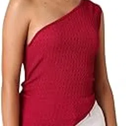 freehand by The Indian Garage Co Women Fitted Textured One Shoulder Top-picture-52