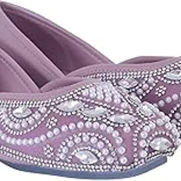 Women Handcrafted Traditional Mojari Slip-On Shoes with Beaded Embroidery Ethnic Footwear for Weddings & Parties-image-95