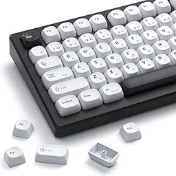 XVX PBT Keycaps - MOA White Japanese 75 Percent, Custom Dye-Sublimation, 137 Keys Set for 100%, 75%, 65%, 60% Keyboard, Bow-picture-19