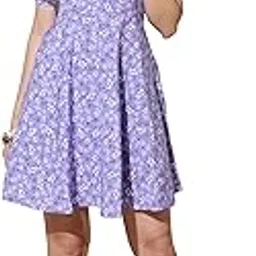 fashion dream Women’s Above Knee Length Fit and Flare Dresses (FDWDRS00129 VLT XS_Violet_XS)-picture-31