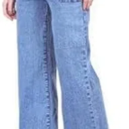 fabs collection ™ Women/Girls Trendy Fashionable Soft Denim Palazzo/Pant/Jeans Set of 1-picture-33