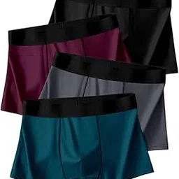 softattire Men's Anti-Bacterial Airsoft Trunk Regular Fit Nylon Fabric Underwear for Comfort & Breathability (Pack OF4) J_D_216-picture-55