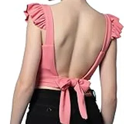 OOMPH! Backless Ribbed Crop Tops for Women-picture-10