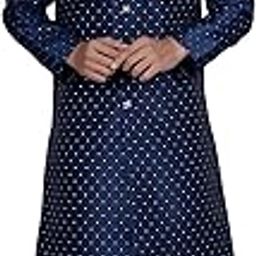 xepon Mens Ethnic Wear Dark Blue Traditional Indo Western Set-picture-36