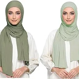 icw Women's UV Protection Light Weight Jersey Cotton Summer Scarf Stoles Shawl head scarves for girls Dn03 (Pack of 2)-picture-21
