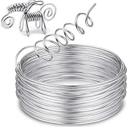 POWER HUB 14 Gauge (2MM) - 20 Meters - Aluminium Silver Art and Craft Wire for Jewellery Making, Flower Decoration, Diy Projects -Size 2mm-picture-13