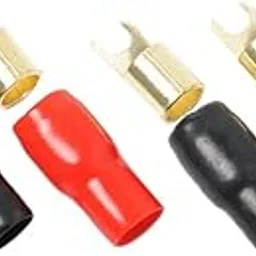 LOOM TREE® 2 Pairs 4 AWG Car o Power Ground Wire Fork Terminal Connector Brass | Authentic Collector's Piece | Rare Collectible | 2 Pairs Fork Terminals-picture-14
