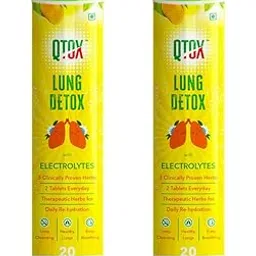 generic QTOX Lung Detox with N Acetyl L Cysteine & Vitamin C For Lung Cleansing/Healthy Lungs/Easy Breathing, Effervescent Tablets (20 N x 2) Pack of 2-picture-21