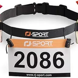 Race Number Belt - Triathlon Race Belt Bib Holder with 6 Energy Gel Loops for Triathalon, Marathon, Running and Cycling-picture-25