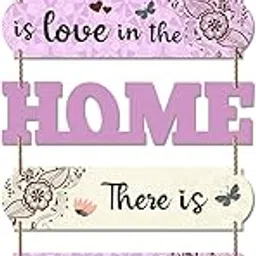 Decor Smart Love Joy Home Wall Art | Wooden Decoration Sign with Flower Butterfly Design | Housewarming Gift Idea | Handcrafted Modern Wall Hanging | MDF Artwork for Living Room Decor (DWA_6606)-picture-27