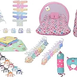 Toddylon 50 in 1 New Born Baby Essentials Kit (Multicolour, 0-6 Months)-picture-34