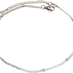 Women Fine Small Ball Chain Lightweight Shiny Thin Anklet Jewelry For Foot | Gold-image-50