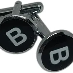 zitti Initial Laser Engraved Brass Cufflinks – Personalized Alphabet Letter Cufflinks in Premium Wooden Gift Box-picture-57