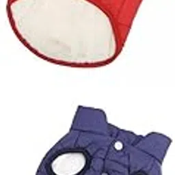 ATORSE 2X Pet Dog Vest Jacket Warm Clothes Soft Small Medium Dog Red Blue-picture-33
