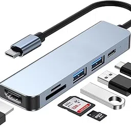 Tobo USB C to HDMI Adapter for Monitor, 6 in 1 USB C Hub with 4K HDMI, SD/TF Card Reader,100W PD, USB 3.0 Extender, USB C Dock for iPhone 15, MacBook Air/Pro, iPad Pro, Mac, Dell/Acer/HP/ASUS/Switch-picture-27