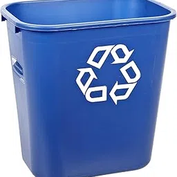 Desk Recycling Container, Blue, 7 gal.-picture-41