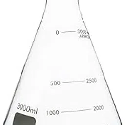 Witeg Borosilicate Glass Conical Flask 3000 ML (Pack of 1) |Erlenmeyer Flask for School Collage Chemistry Lab Laboratory |-image-54