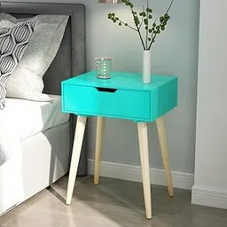 PLATINUM WOOD CRAFT Nightstands End Side Table with Drawer and Solid Wood Legs, Bedside Table for Bedrooms, Mid-Century Modern Drawer Storage Cabinet for Living Room Furniture-picture-54