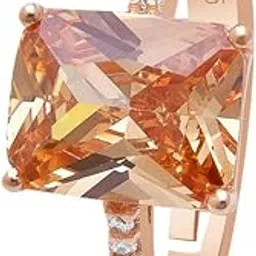 zavya 925 Sterling Silver Cubic Zirconia Rose Gold Plated Women's Solitaire Ring | Gift for Women and Girls | With Certificate of Authenticity and 925 Hallmark-picture-49