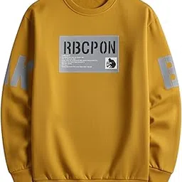 rbcpon Men's Cotton Printed Full Sleeve T Shirt Yellow-picture-11