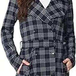 trufit Checkered Single Breasted Long Coat image 1