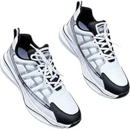 Men’s Street Glide Lightweight Casual White Sneakers for Daily Use | Stylish & Comfortable Walking Shoes for Men | Durable Sole & Breathable Design image 1