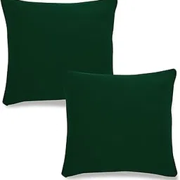 HOKIPO Stretchable Cushion Cover for Sofa 16x16 Pack of 2, Bottle Green*2-picture-22