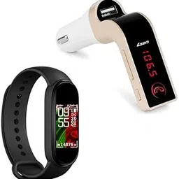 Lapras Combo Pack of 2 Items - M8 Smart Watch Activity Tracker Band with Many Features Like Steps Counter, Calorie Counter, CARG7 (1 Year Warranty)-picture-12