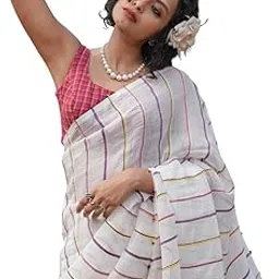 suta Dipped In Rainbow Multi Mul Cotton Saree Without Blouse Piece - Multicolour-picture-24