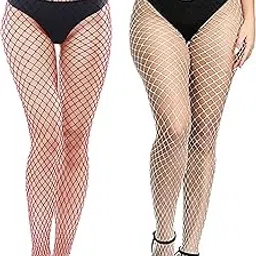 xs and os Women's Fishnet Stockings High Waist Pantyhose Tights Combo-picture-14