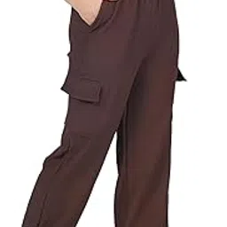 Cargo Lower for Girls & Women | Regular Fit Cotton Pants with 4 Utility Pockets | Stylish, Comfortable & Trendy Bottomwear for College, Travel, Casual Use-picture-49