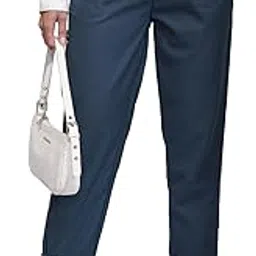 tokyo talkies Women's Tapered Fit Peg Trousers | Stretchable Trousers| Mid-Rise-picture-37