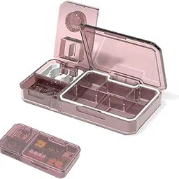 D-Dayons Medicine Cutter with Storage Box | 3 in 1 Multifunctional Pill Tablet Cutter medicine box(Pink)-picture-56