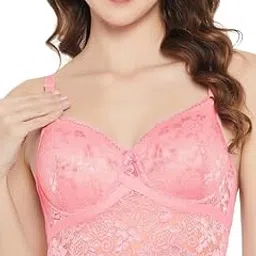 clovia Women Lace Solid Padded Full Cup Underwired Bralette Bra-picture-21