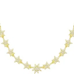 925 Silver Golden Radiating Star Necklace| Pendant to Gift Women & Girls | With Certificate of Authenticity and 925 Stamp | 6 Months Warranty*-image-9