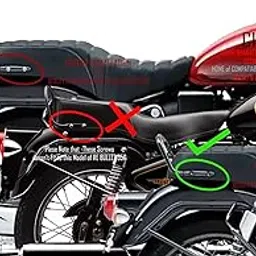 CITYRIDER - Beauty Enhancing Matt Black Backrest Screws/Women Hand Grab Bar Screws (4 Pcs) Exclusively Compatiable for RE Bullet 350 BS6 Models-picture-44