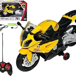 FunBlast Remote Control Motorcycle Toy for Kids – 1:20 Scale RC Bike with Lights, Sounds & 360° Rotation, Rechargeable Racing Motorbike with Rider for 3+ Year Old Boys & Girls (Yellow)-picture-14
