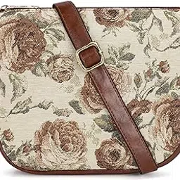 the clownfish Garnet Series Printed Handicraft Fabric & Tapestry Crossbody Sling Bag for Women Ladies Single Shoulder Bag Shoulder Belt-picture-32