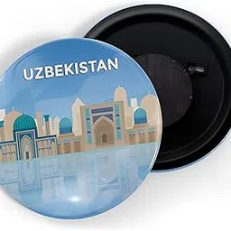 dhcrafts Fridge Magnet Blue Color Places Uzbekistan Asia Glossy Finish Design Pack of 1-image-8