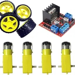 REES52® L298N Motor Drive Controller Kit - Includes with BO Motor 4 pcs, BO Wheel 4 Pices and L298n Motor Driver Module (BO Motor with Wheel 4 pcs and 1 pcs L298 Motor Driver)-picture-60