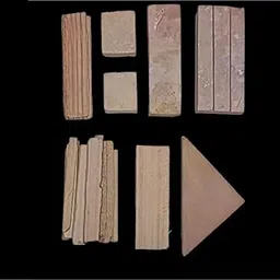 Brightify Mixed Red Slate Stone Shapes 1kg Pack | Natural Bar, Chip, Cube, Grooved, and Triangle Pieces for Educational, Artistic, Craft, and Display Use-image-68