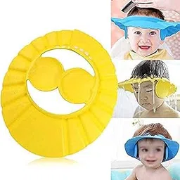 Western Era New Adjustable Safe Soft Bathing Baby Shower Cap, Wash Hair for Children, Baby Eye Ear Protector While Bathing Shower/Shamoo (Pack of 1)-image-22