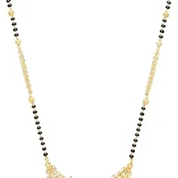 yellow chimes Mangalsutra for Women Silver Plated AD/American Diamond Crystal Studded Traditional Designed Mangalsutra for Women and Girls-picture-18