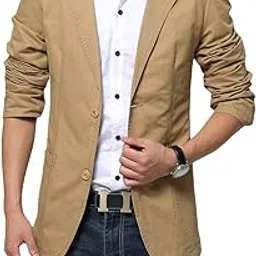 cloudstyle Mens Casual 2 Buttons Slim Fit Jacket Autumn Blazer Sport Coat-picture-45