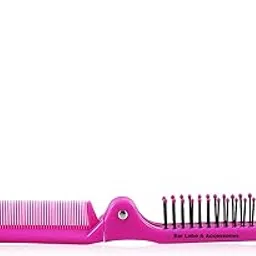 [Ear Lobe & Accessories] Foldable Pocket/Travel Comb | Anti Static, Frizz Free Hair Anywhere | 21.5 cm - Pack of 1 (Color May Vary)-picture-16